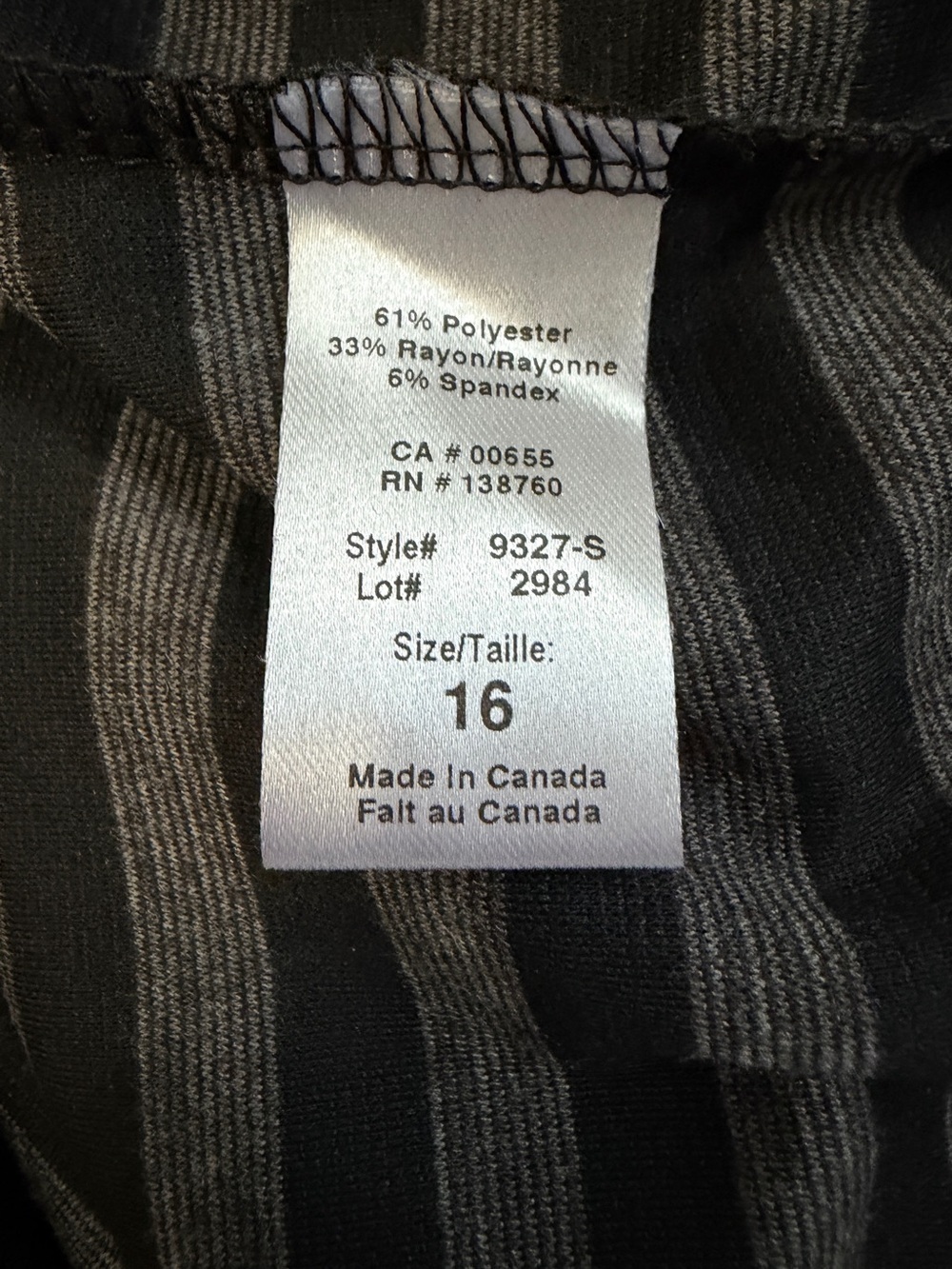 NWT Reitmans Womens Striped Pull On Pencil Skirt 16+ Grey Black Jersey Stretch - Picture 5 of 6